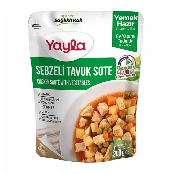 YAYLA 200GR SEBZELI TAVUK SOTE ürün görseli 1