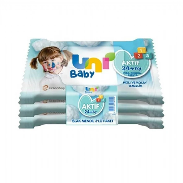 UNI BABY  3X15'LI AKTIF CEP MENDILI 2021 ürün görseli 1