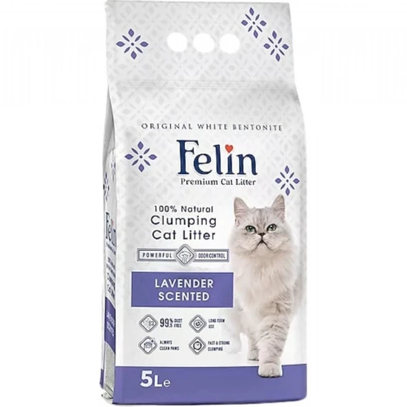FELIN KEDI KUMU 5LT LAVANTA ürün görseli 1