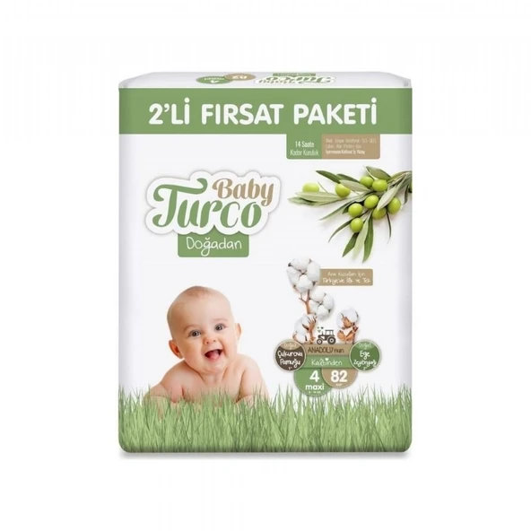 BABY TURCO DOGADAN 2'LI FIRSAT 82'LI MAXI 8-14KG ürün görseli 1
