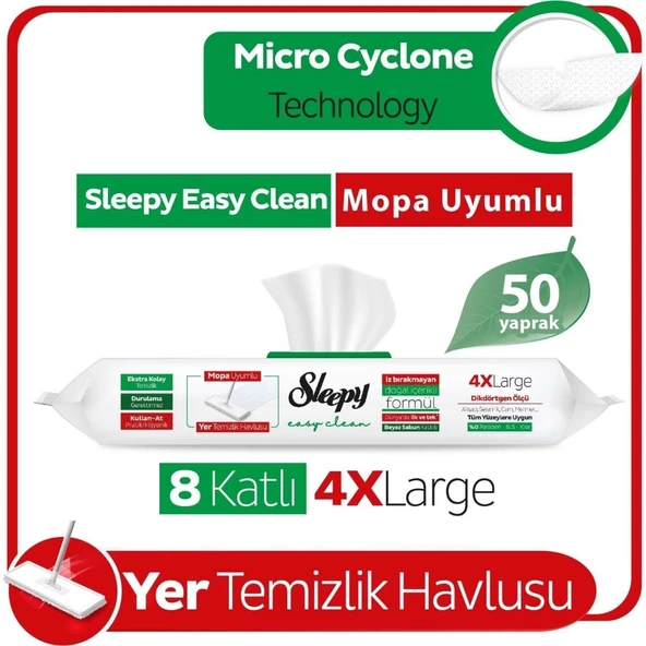 SLEEPY YER TEMIZLIK HAVLUSU 50X6 MOP ürün görseli 1
