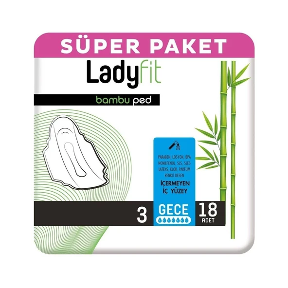 LADYFIT BAMBU S.GECE 18'LI ürün görseli 1