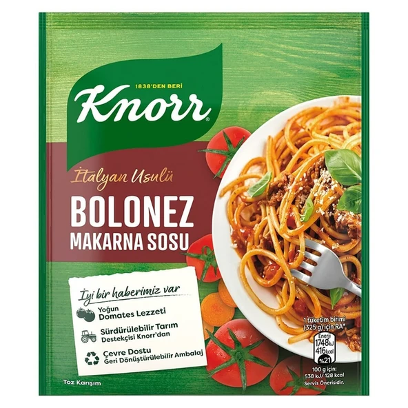 KNORR MAKARNA SOSU 45GR BOLONEZ 1046 ürün görseli 1