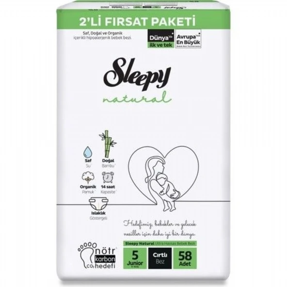 SLEEPY NATUREL 2'LI FIRSAT 58LI 11-18KG JUNIOR ürün görseli 1