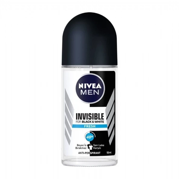 NIVEA ROLL-ON 50ML INV B&W FRESH ERKEK ürün görseli 1