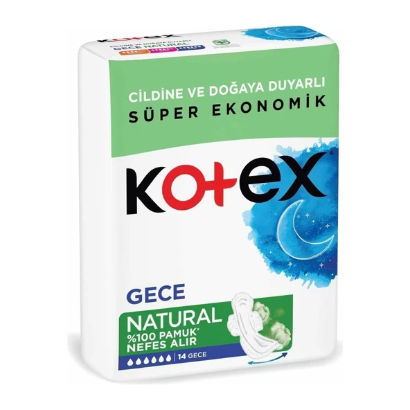 KOTEX ULTRA  NAT. 14'LU GECE 8678 ürün görseli 1
