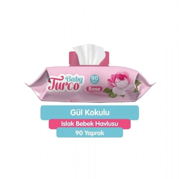 BABY TURCO ISLAK HAVLU 90'LI GUL YENI ürün görseli 1