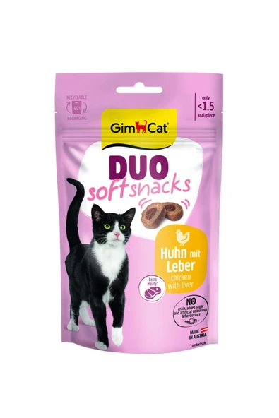 GimCat Duo Soft Snacks Chicken with Liver Kedi Ödülü 50 Gr ürün görseli 1