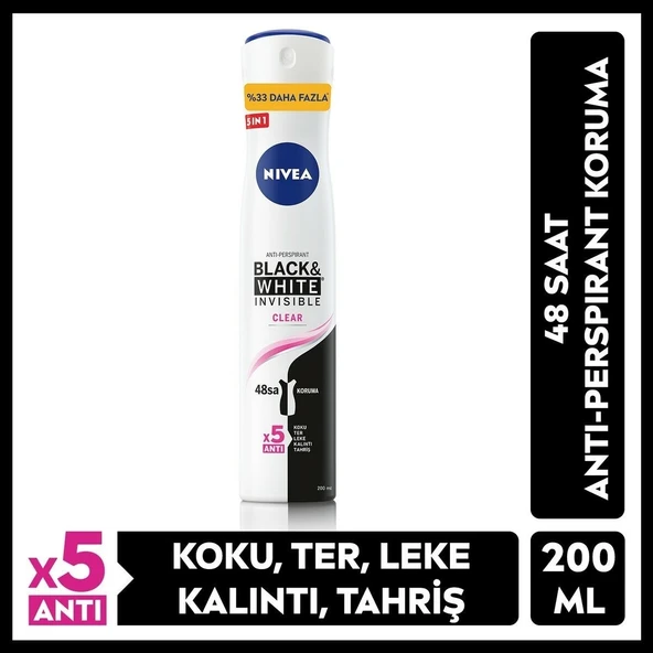 NIVEA DEO 200ML SPY B&W CLR-FML ürün görseli 1