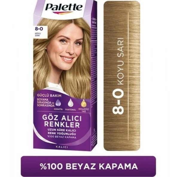 PALETTE GOZ ALICI RENKLER 8/0 KOYU SARI 2861848 ürün görseli 1