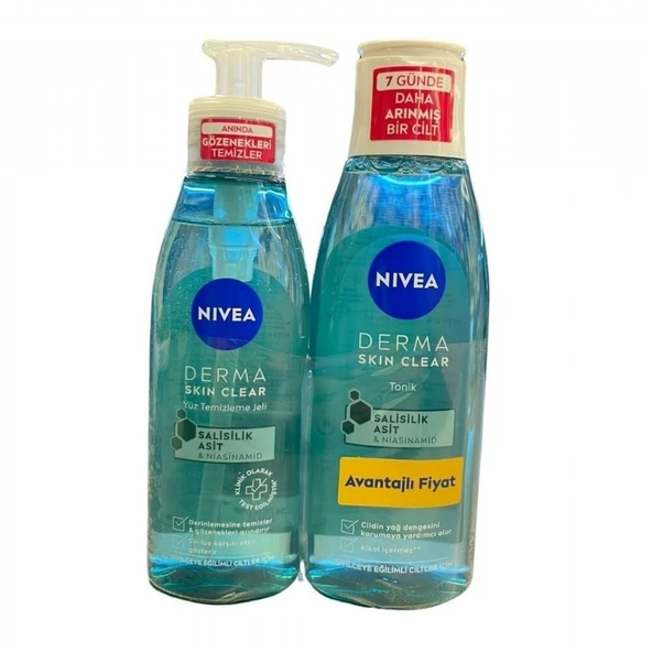 NIVEA Y DERMA ACT 150ML&NFDRM 200ML SALISTIK ASIT 078-26 ürün görseli 1