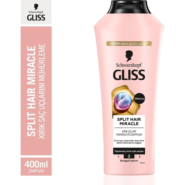 GLISS 400 ML SPLIT HAIR MIRACLE 2953084 ürün görseli 1
