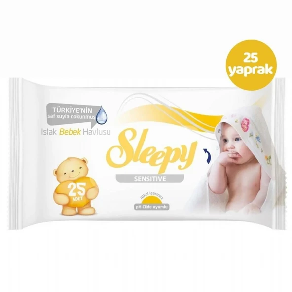 SLEEPY ISLAK HAVLU 25'LI SENSITIVE 5752 ürün görseli 1