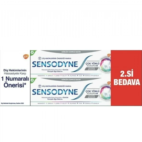 SENSODYNE 50ML+50ML COK YONLU KORUMA GELS. BEY. 6042 ürün görseli 1