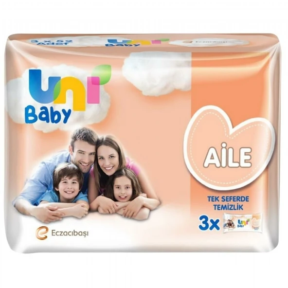 UNI BABY  3X52'LI ISLAK HAVLU AILE 5053 ürün görseli 1
