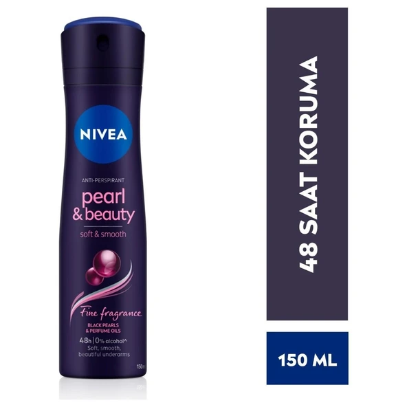 NIVEA DEO 150ML PEARL&BEUTY BLACK KDN ürün görseli 1