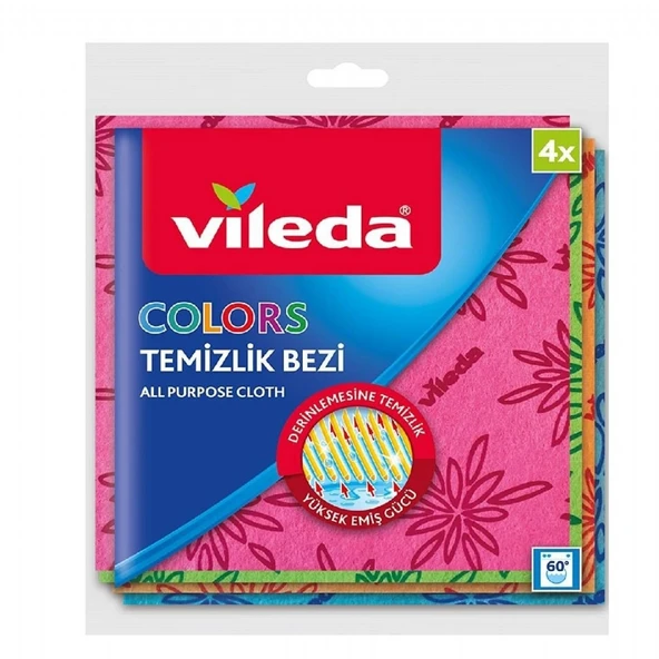 VILEDA TEMIZLIK BEZI 4'LU RENKLI 2653 ürün görseli 1