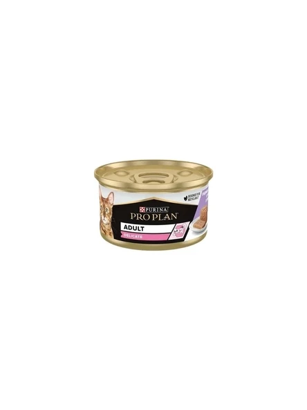 Pro Plan Delicate Hassas Sindirim Hindi Etli Kedi Konservesi 85 GRAM X 20 ADET ürün görseli 1