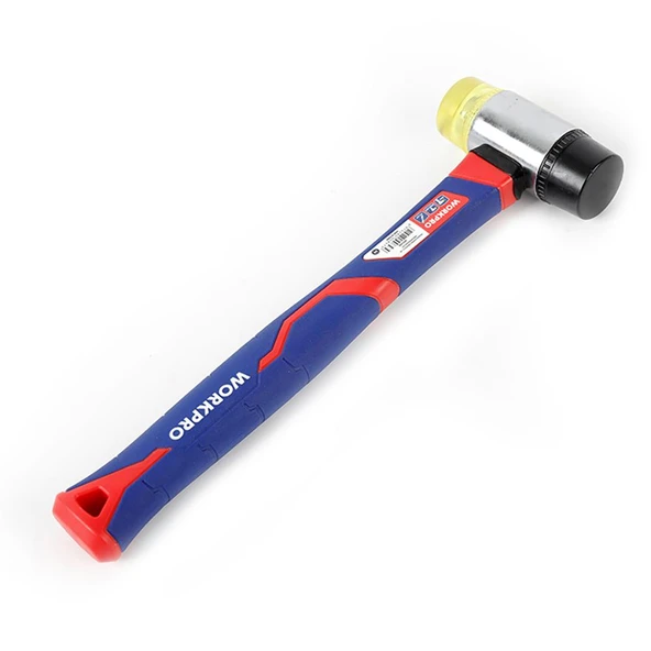 WORKPRO WP241036 40mm Fiberglas Saplı Çift Başlı Hassas Lastik Çekiç ürün görseli 1