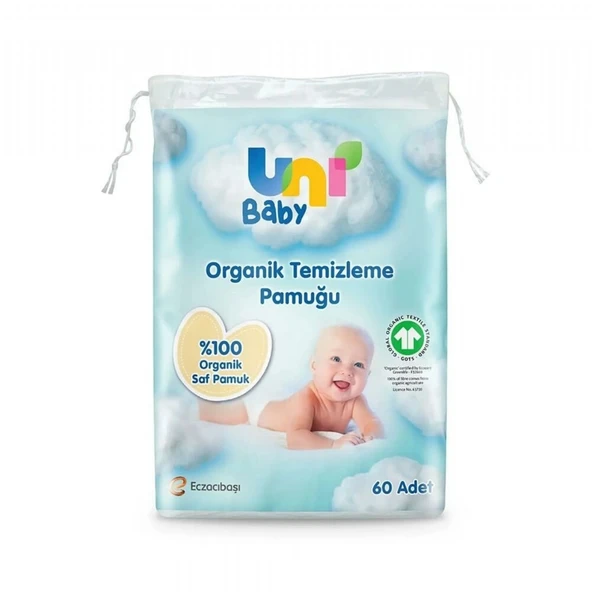UNI BABY BEBEK TEMIZLEME PAMUGU 60'LI ürün görseli 1
