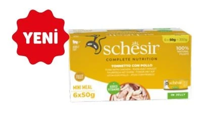 Schesir Ton Balığı ile Tavuklu Jöle İçinde Kedi Konservesi Multipack 6x50g ürün görseli 1