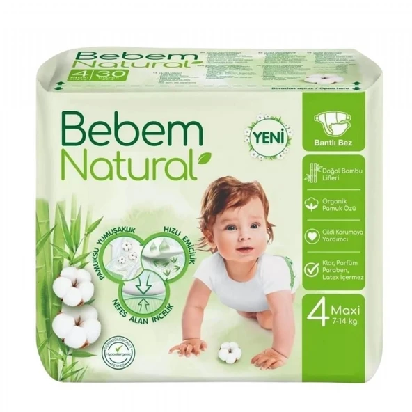 BEBEM FIRSAT 52'LI 7-14KG MAXI NATURAL ürün görseli 1