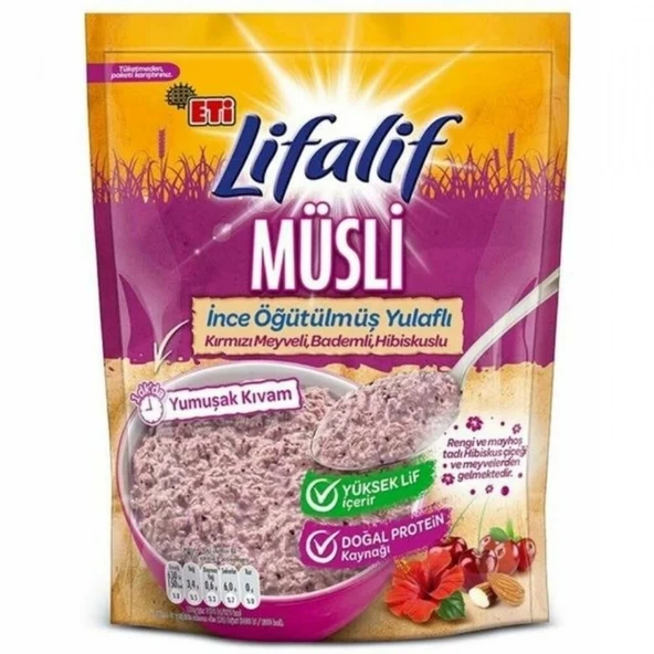 ETI LIFALIF MUSLI 250GR KIRMIZI MEY.BADEMLI 9994 ürün görseli 1