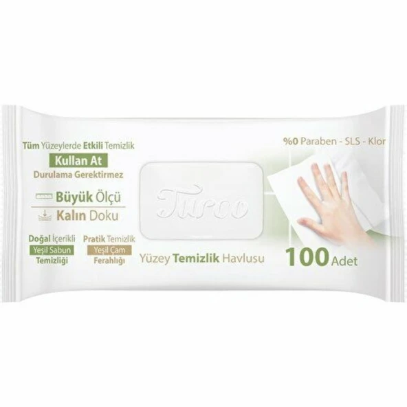 BABY TURCO PRATIK YUZEY TEM. HAVLUSU 100'LU ürün görseli 1