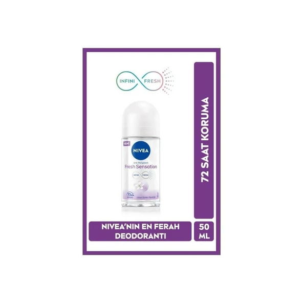 NIVEA ROLL-ON 50ML FRESH SENSATIONS BAYAN 98525 ürün görseli 1