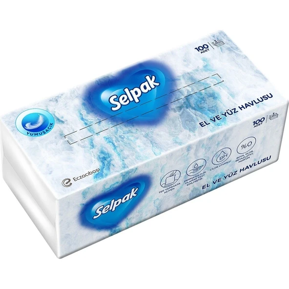 SELPAK EL VE YUZ HAVLUSU 100'LU 7037 ürün görseli 1