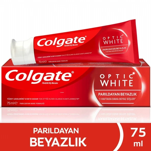 COLGATE OPTIK BEYAZ 75ML PARILDAYAN BEYAZLIK 0603 ürün görseli 1