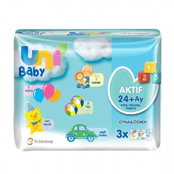 UNI BABY  3X52'LI ISLAK HAVLU AKTIF SENSITIVE (24+) ürün görseli 1