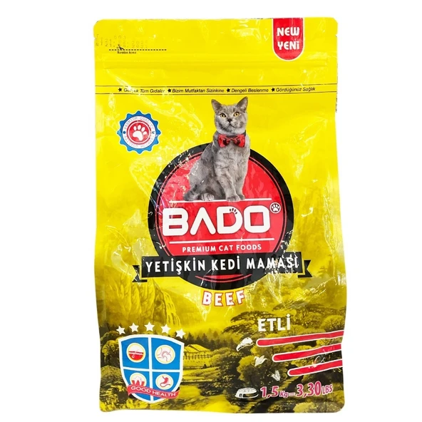 BADO 1.5KG KEDI MAMASI YETISKIN ETLI ürün görseli 1