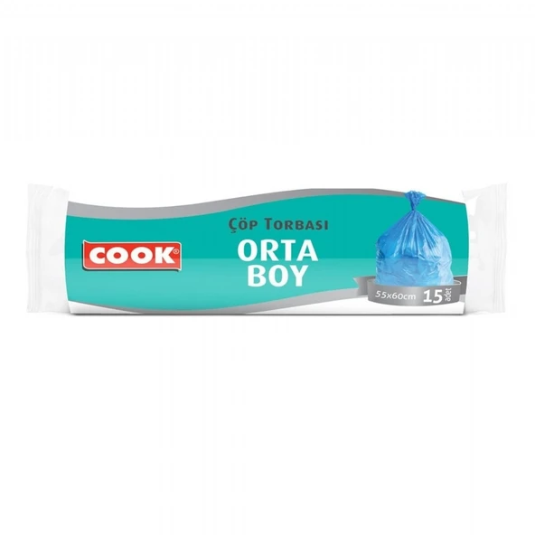 COOK EKO COP TORBASI ORTA BOY 55*60 15'LI 66517 ürün görseli 1