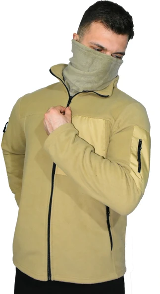 BEJ SOFT SHELL TAKTİK POLAR MONT AVCI 7 CEP - Resim 2