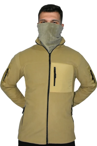 BEJ SOFT SHELL TAKTİK POLAR MONT AVCI 7 CEP ürün görseli 1