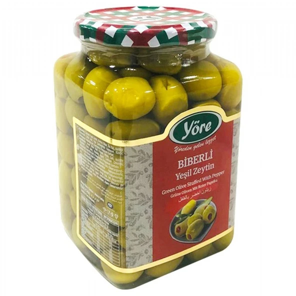 YORE BIBERLI YESIL ZEYTIN 966GR CAM ((181-200) ürün görseli 1