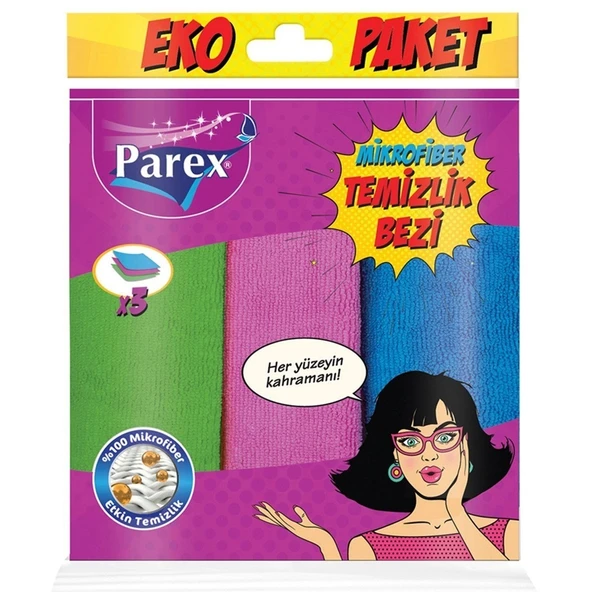PAREX MIKROFIBER TEMIZLIK BEZI 3'LU ECO 9764 ürün görseli 1