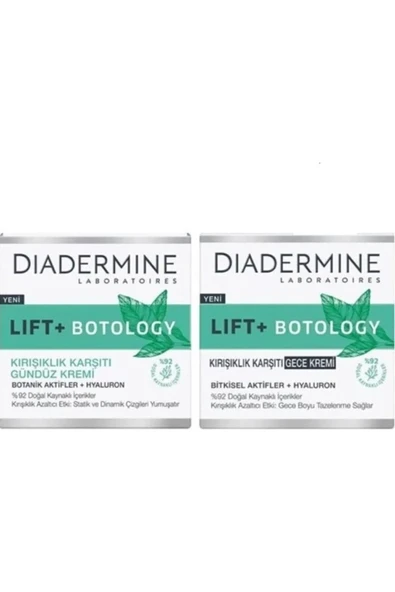 DİADERMİNE LİFT+BOTOLOGY KIRIŞIKLIK KARŞITI GÜNDÜZ+GECE KREMİ 50 ML. 2'Lİ (%92 DOĞAL KAYNAKLI) ürün görseli 1
