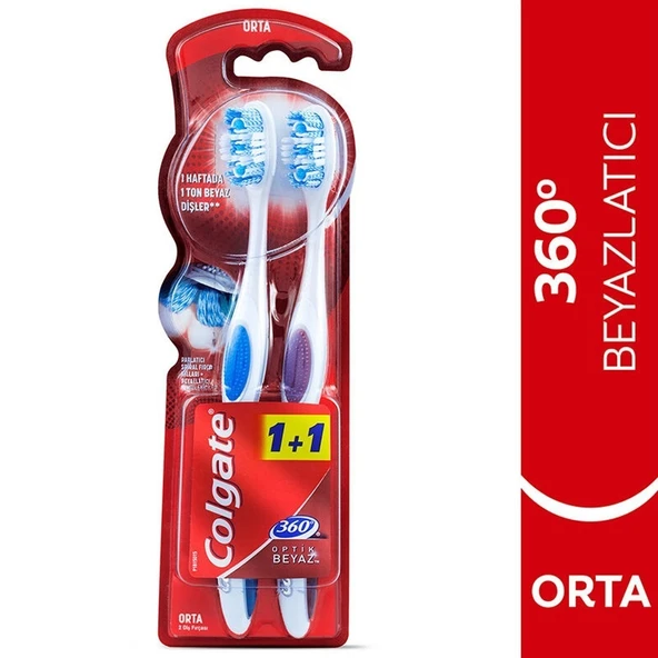COLGATE DF 360 OPTIK BEYAZ ORTA (1+1) ürün görseli 1