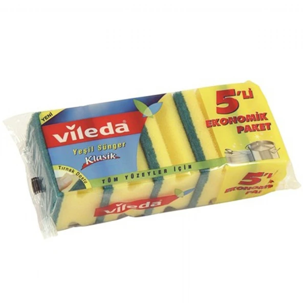 VILEDA SUNGER 5'LI YESIL OLUKLU ürün görseli 1