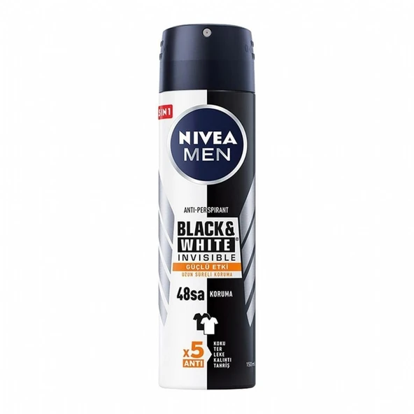 NIVEA DEO 150ML B&W ULTIMATE IMPACT ERK - 85388 ürün görseli 1