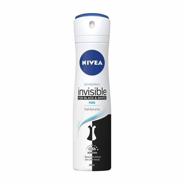 NIVEA DEO 150ML INS B&W PURE KDN 82230 ürün görseli 1