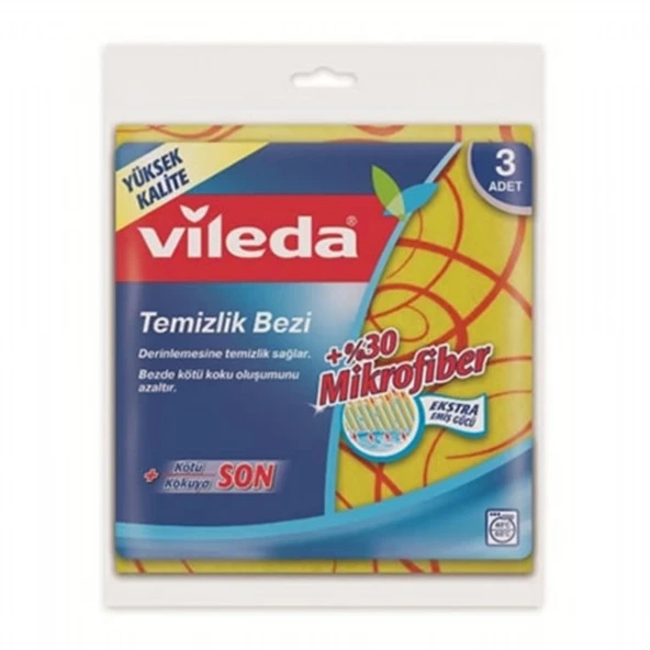 VILEDA TEMIZLIK BEZI 3LU %30 MIKROFIBERLI ürün görseli 1