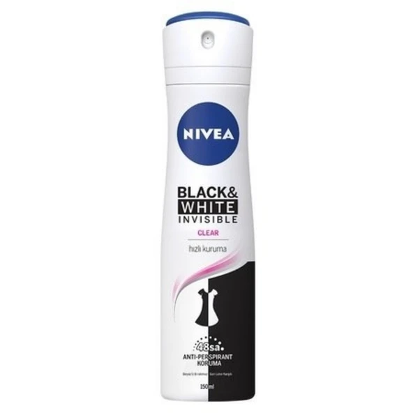 NIVEA DEO 150ML INV B&W CLEAR KDN 82237 ürün görseli 1