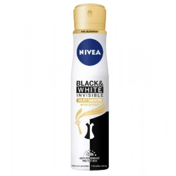 NIVEA DEO 150ML INV B&W SLK SMHT KADIN L ürün görseli 1