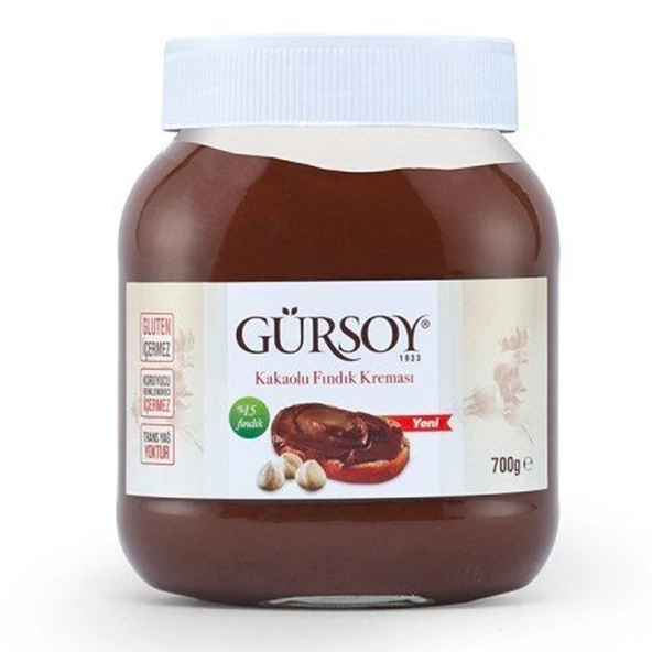 GURSOY 700GR KAKAOLU FINDIK KREMASI CAM ürün görseli 1