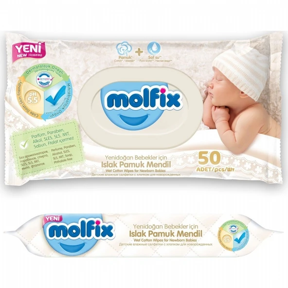 MOLFIX ISLAK HAVLU 50'LI Y.DOGAN IZOTENIK SULU ürün görseli 1