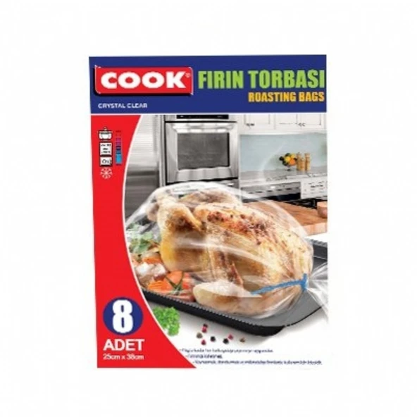 COOK YANMAZ FIRIN TORBASI 8'LI 25X38CM 10008 ürün görseli 1