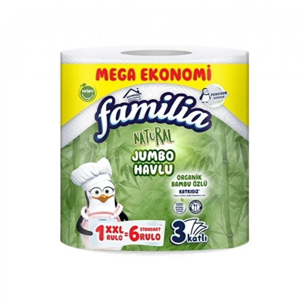 FAMILIA HAVLU JUMBO(1=6) NATURAL ürün görseli 1